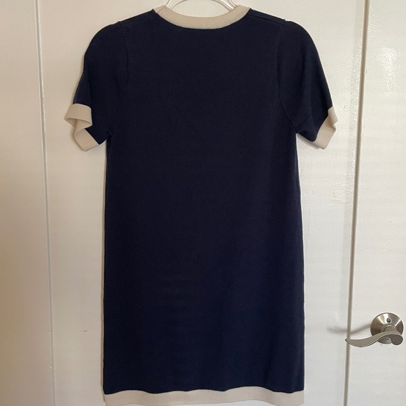 ZARA WOMENS SHORT PLAIN KNIT DRESS IN NAVY/ECRU-SIZE SMALL - Picture 10 of 10